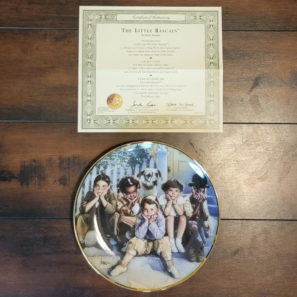 Limited Edition "The Little Rascals" Numbered Collectors Plate and COA - Picture 1 of 4